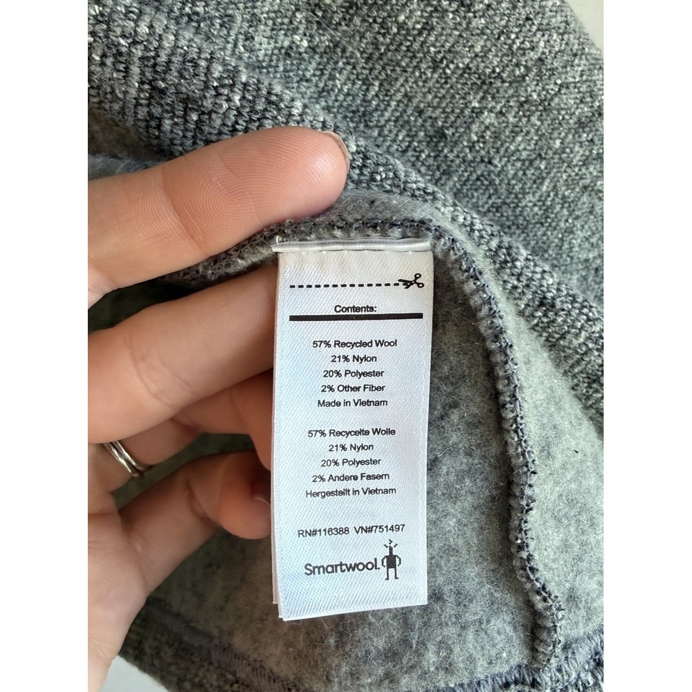 Smartwool Odessa Lake Wrap Cardigan Sweater L Gray Wool Jacket Outdoors Hiking - Picture 6 of 8